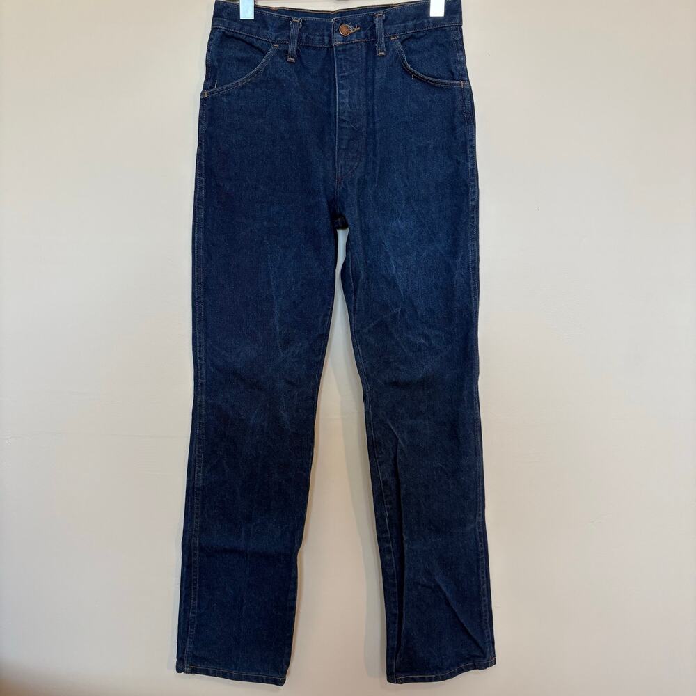Vintage Rustler Jeans Mens 30x32 Dark Wash Indigo Made in USA Cotton Straight